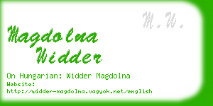 magdolna widder business card